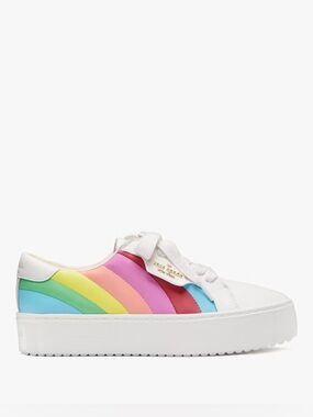 Kate Spade Selena Sneakers with Rainbow Stripes